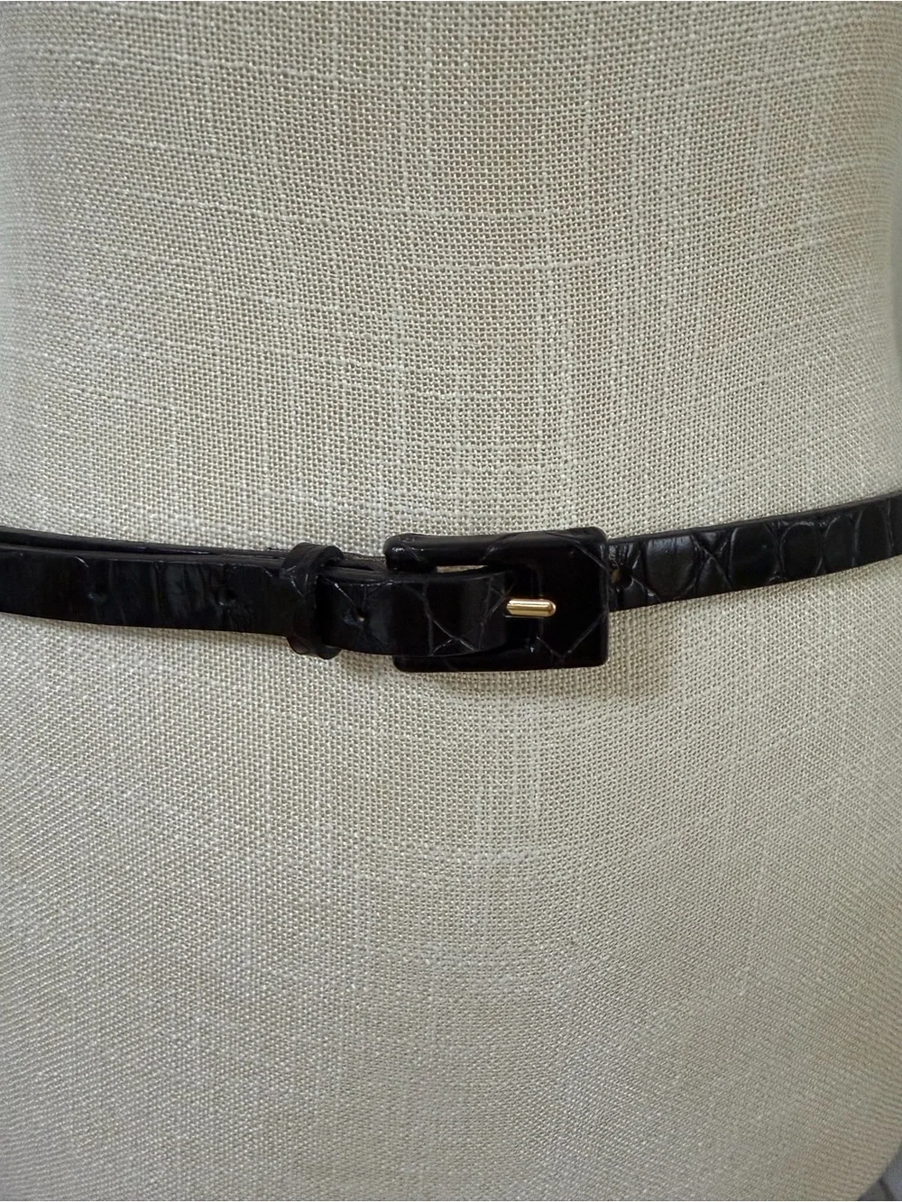 St. John Black Genuine Leather Waist Belt Women’s Size M